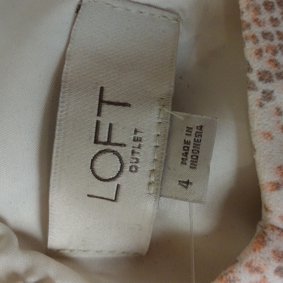 Loft Outlet Jumper SZ 4 Cream/Pink /Gray Design! - Picture 13 of 15
